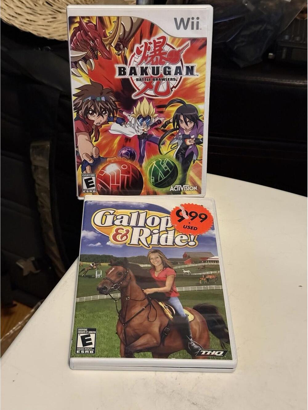 Nintendo Wii Games Lot Of 2 , Bakugan , Gallop & Ride